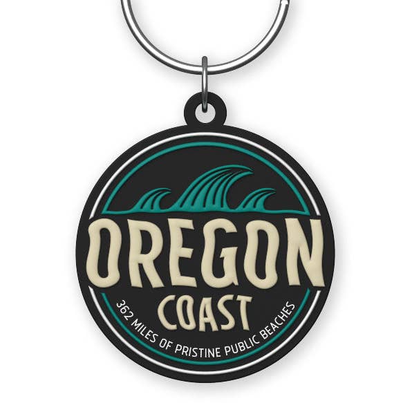 Oregon Coast Waves | PVC Key Ring for wholesale by Little Bay Root