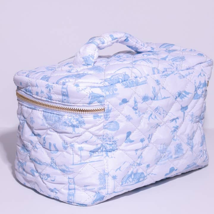 Coastal Cowboy - Wholesale Makeup/Cosmetic Bag - *NEW* Country & Coastal Toile Train Case1