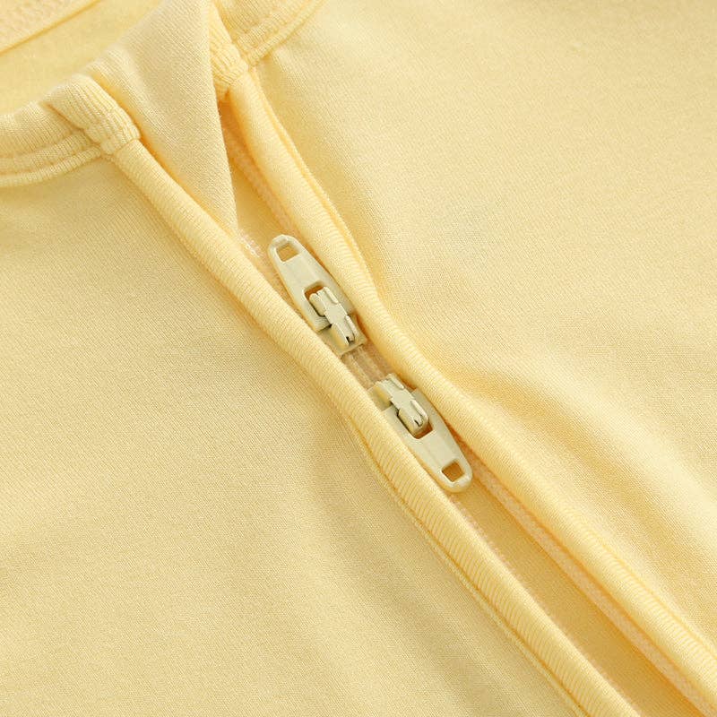 Luxie Charm - Wholesale Bodysuit (Footed) - Baby - Happy Yellow Zippered Romper I Micro-Preemie I Sleep & Play7