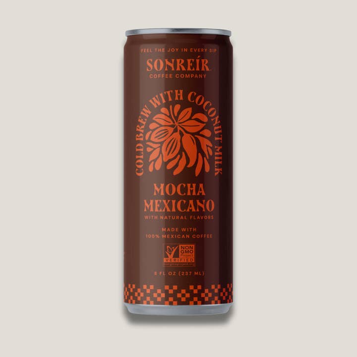 Mocha Mexicano – Coconut Milk Cold Brew Latte - Available Jan 2026 for wholesale by Sonreír Coffee Company