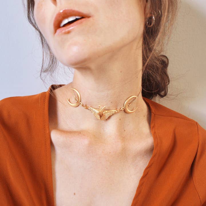 Gargantilha Out of the Woods em ouro por atacado de Crafturday