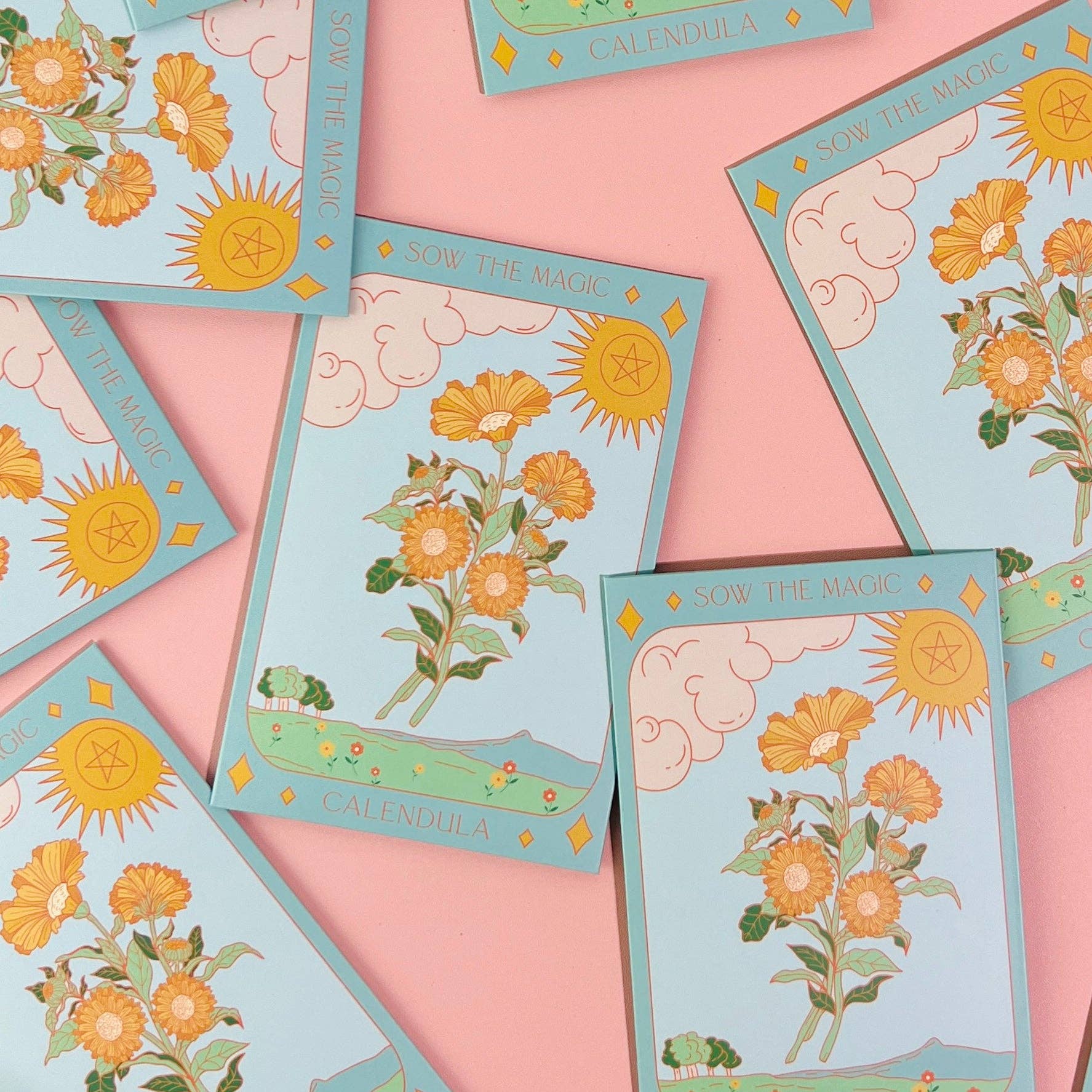 Sow the Magic - Wholesale Plant Seeds - Calendula Tarot Seed Packet5