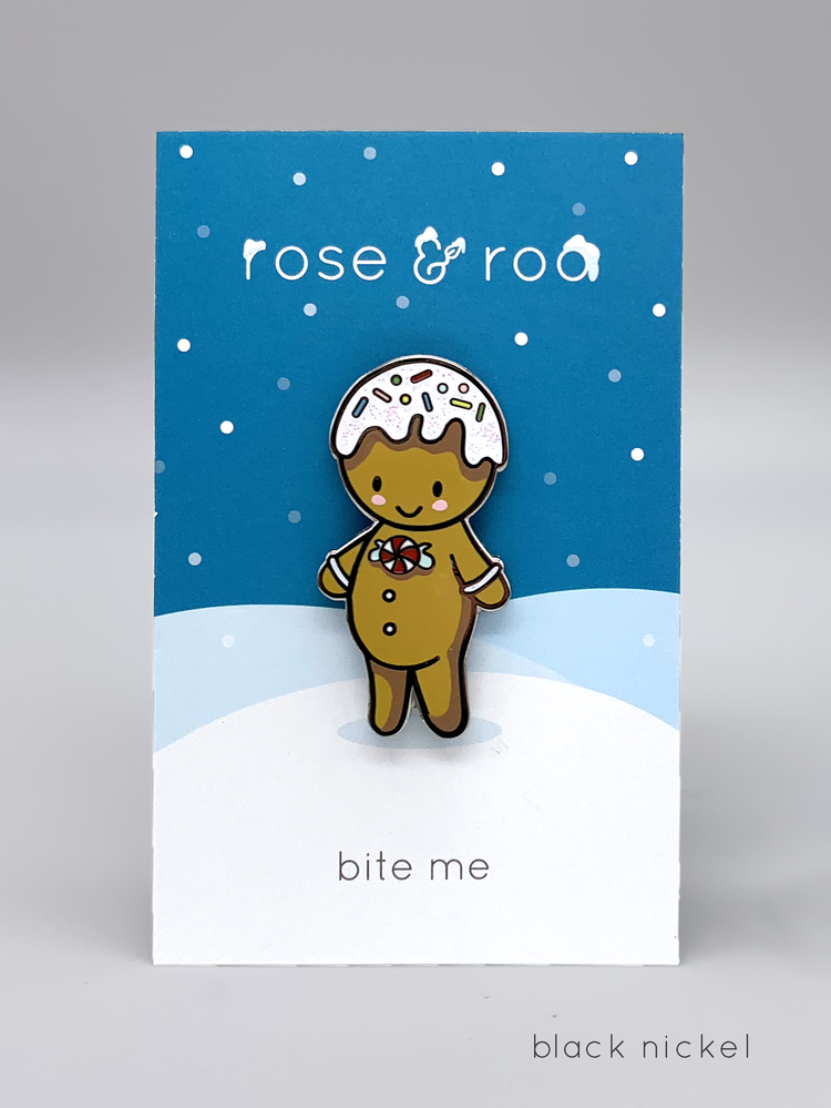 rose & roo - Wholesale Lapel Pin/Button - Bite Me Enamel Pin2