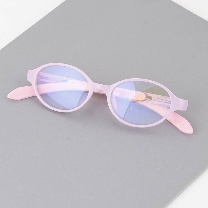 Kids Purple Oval Blue Light Glasses for wholesale by 3AM BY H&D ACCESSORIES