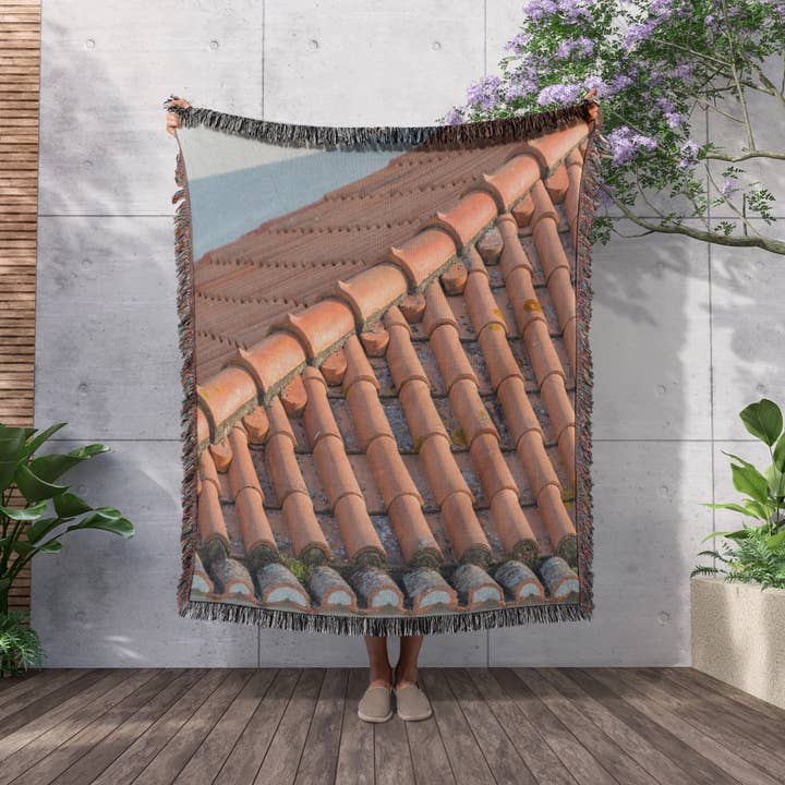 3dRose - Wholesale Throw Blanket - 3dRose, Portugal, Lisbon, red tile roof, Blanket2