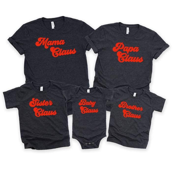Chemises de la famille Claus pour la vente par Bella Bean Studios