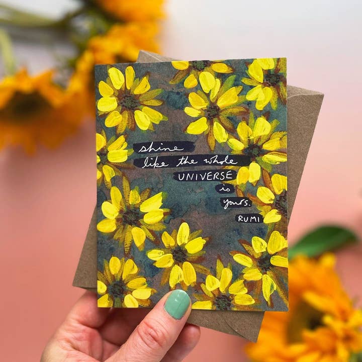 Tiny and Snail - Wholesale Encouragement Card - Sunflower Shine2