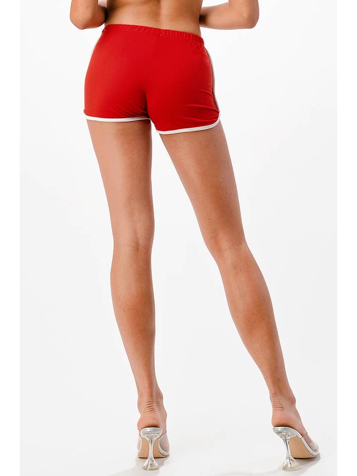 Lime All the Time - Wholesale Shorts - Women's - Solid Colored Shorts with White In-Seam Piping12