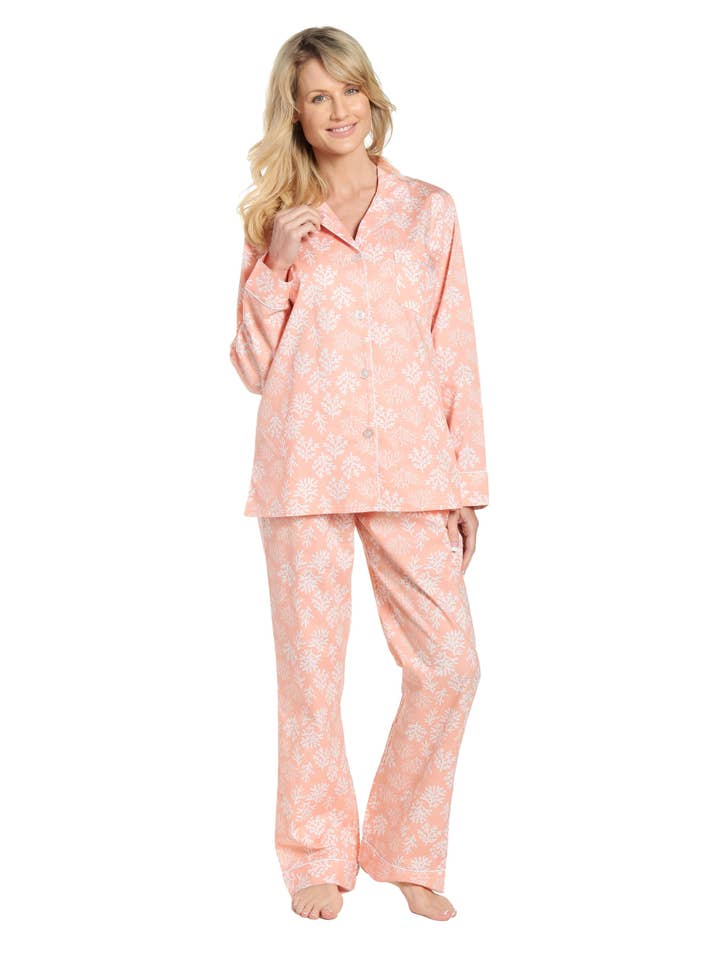 Noble Mount - Wholesale Sleepwear Set - Women's - Women's 100% Cotton Poplin Pajama Set