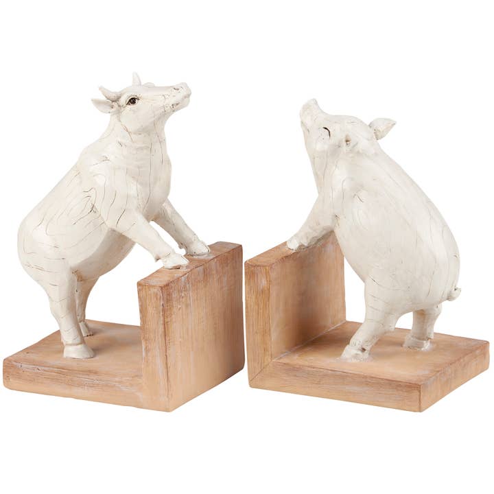Primitives by Kathy - Wholesale Desk Set - Farm Animals Bookends