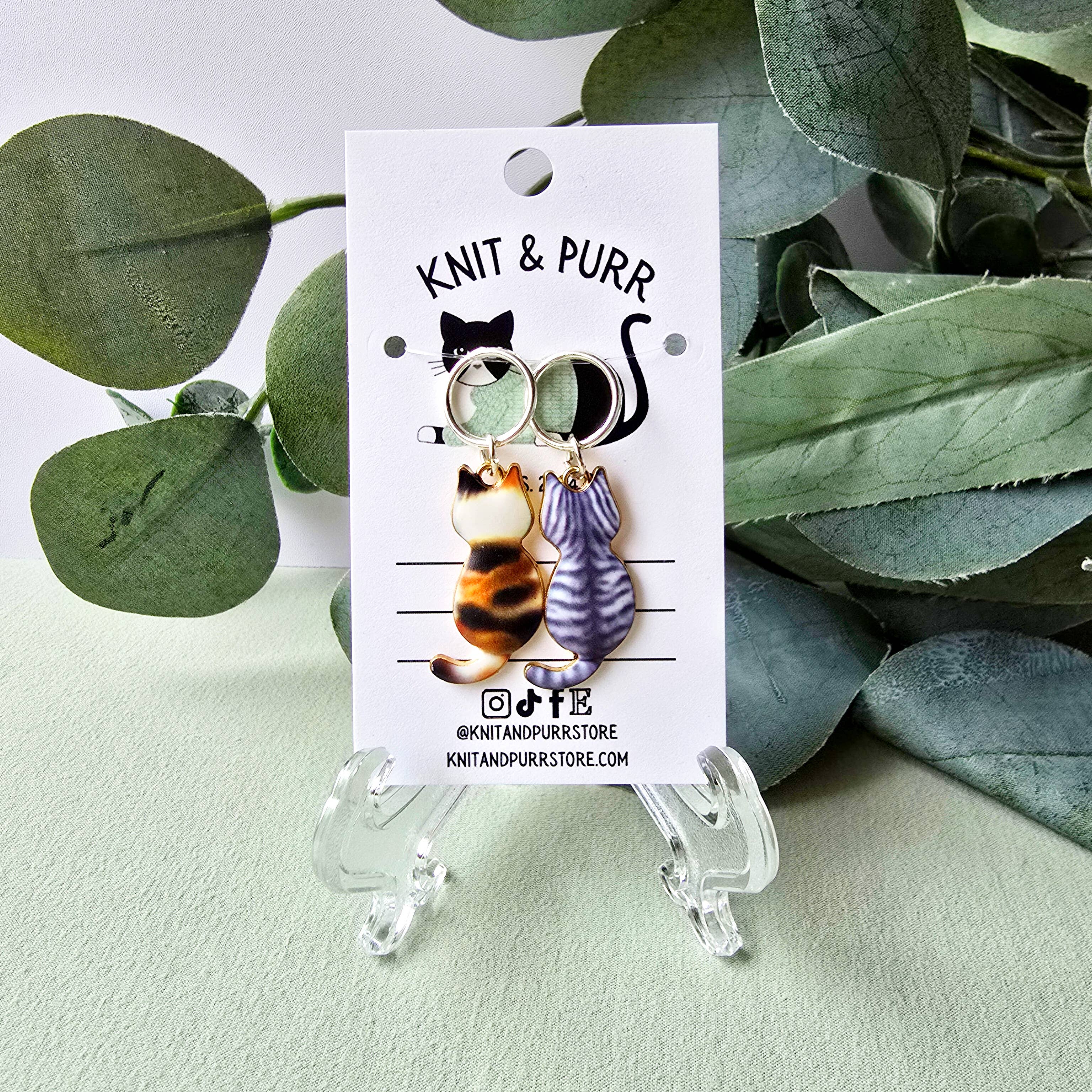 Knit and Purr - Wholesale Knitting/Crochet Supplies - Ellie Cat Stitch Markers1