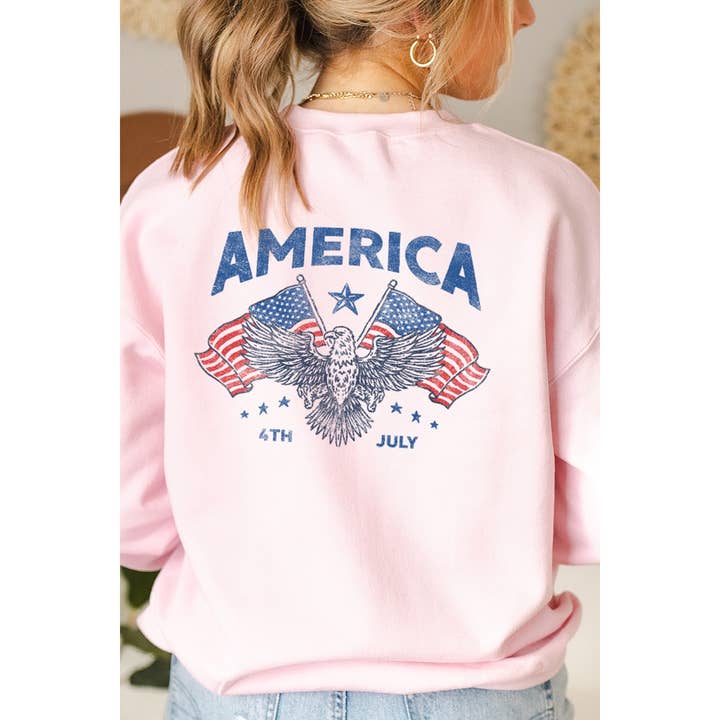 Illustrated Society - Wholesale Graphic Sweatshirt - Women's - AMERICA VINTAGE GRAPHIC SWEATSHIRTS