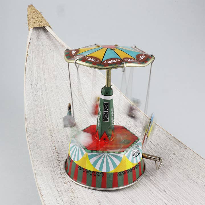 Tribal Trade GmbH - Wholesale Decorative Figurine - Tin toy carousel music 01 Amelie music box musical8