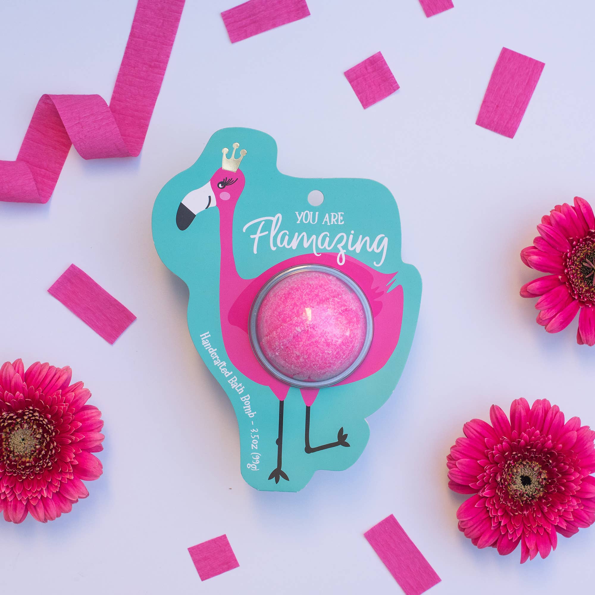 Cait + Co - Wholesale Bath Bomb/Fizz - You are Flamazing Flamingo Clamshell Bath Bomb4