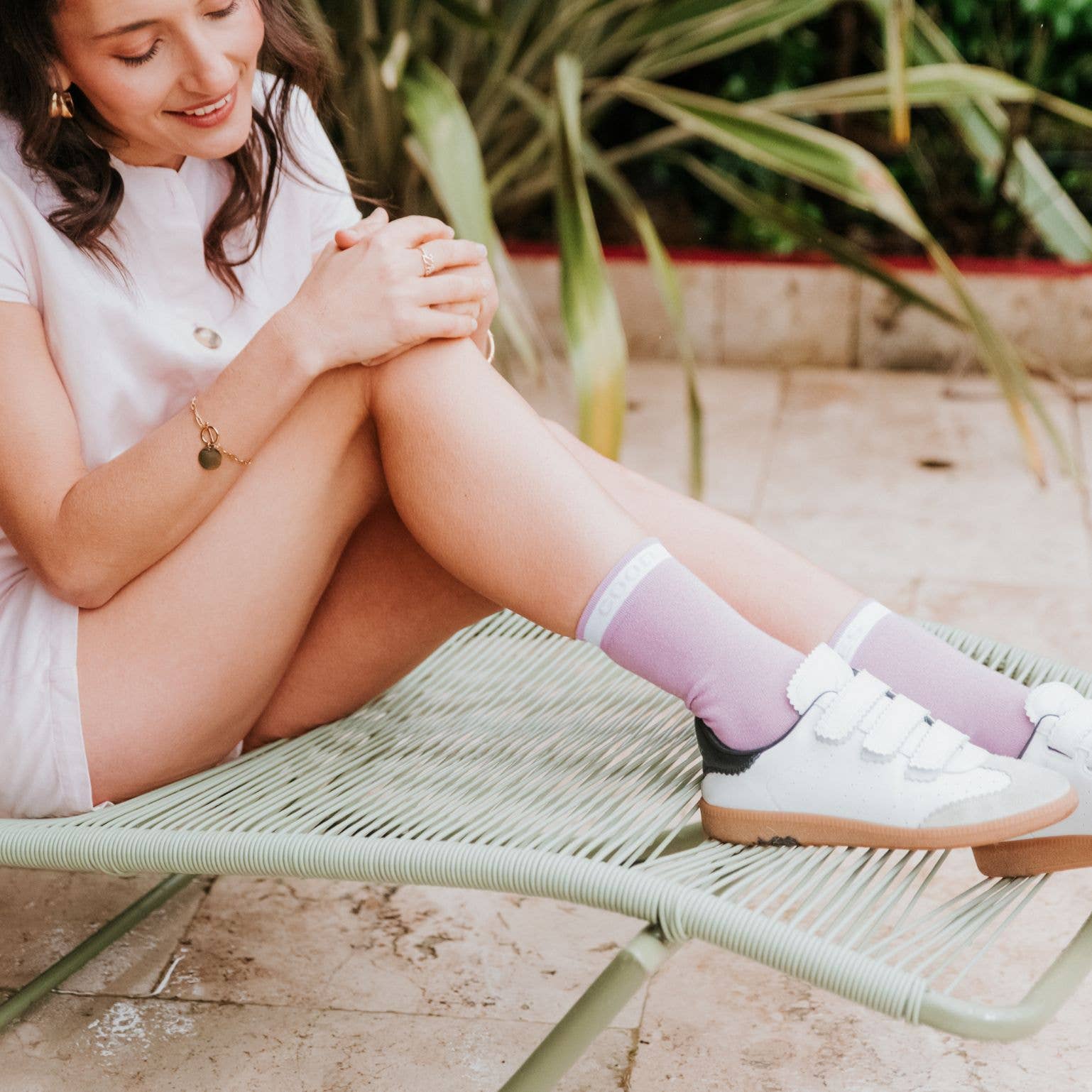 Maison Causettes – Engroshandel Strømper - Dame – Damesokker i økologisk bomuld med lurex – Josette Good Vibes2