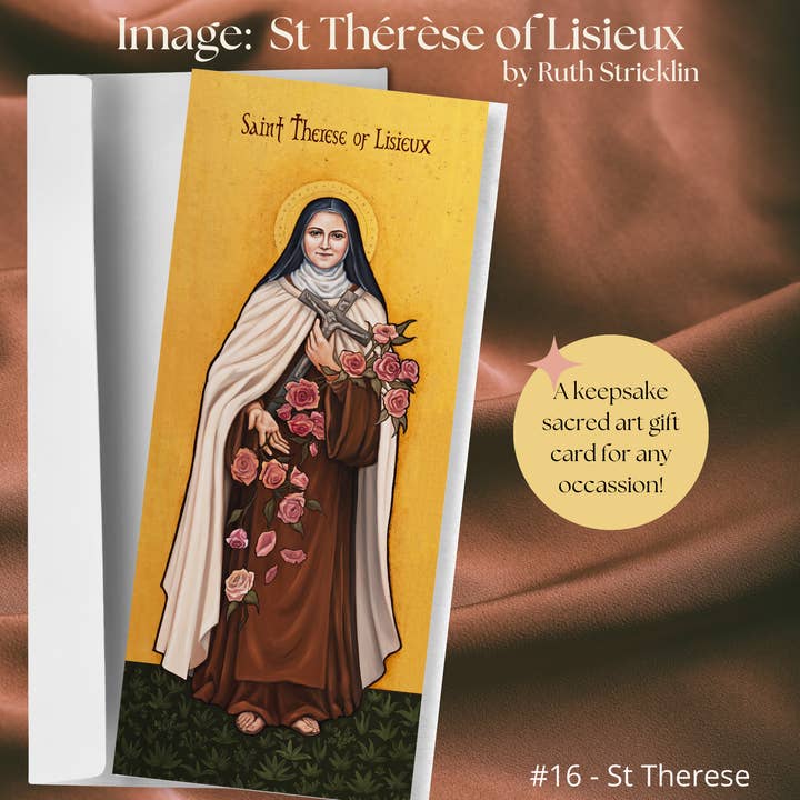 New Jerusalem Studios - Wholesale Religious Card - Card St Therese of Lisieux / Catholic Card / Confirmation