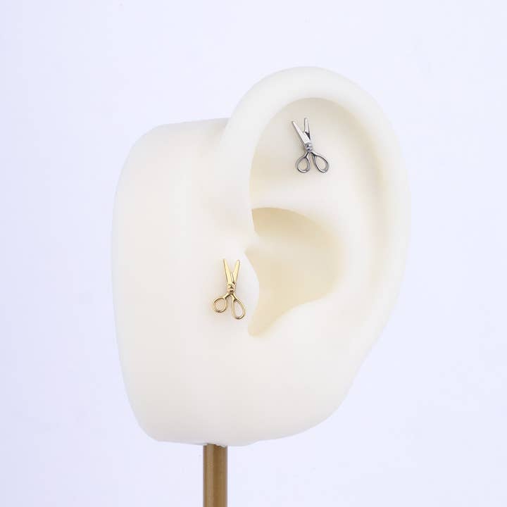 oumo jewelry - Wholesale Stud/Post Earrings - Titanium Scissor Stud ✂️3