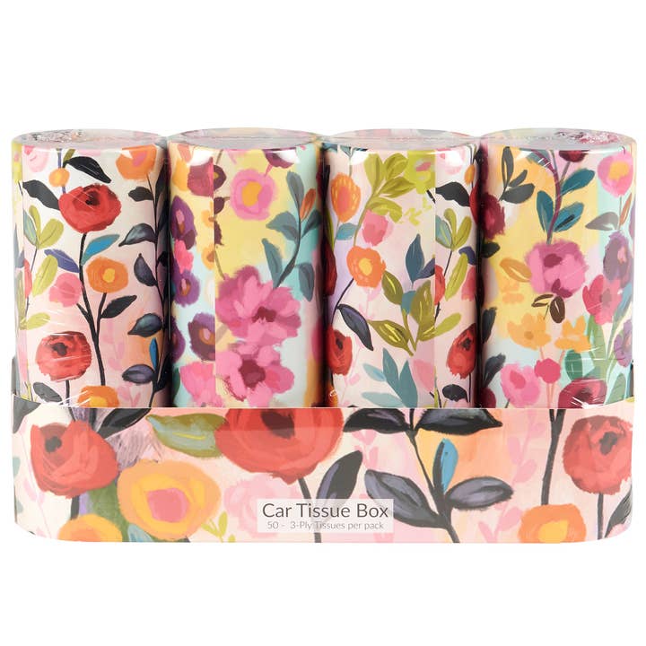 Primitives by Kathy - Wholesale Tissue Box - Bright Floral Tissue Box Set2