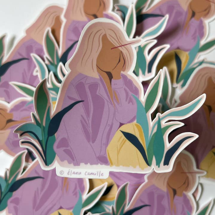 Lilac Love Die Cut Sticker for wholesale by Élana Camille Creates Paper & Design