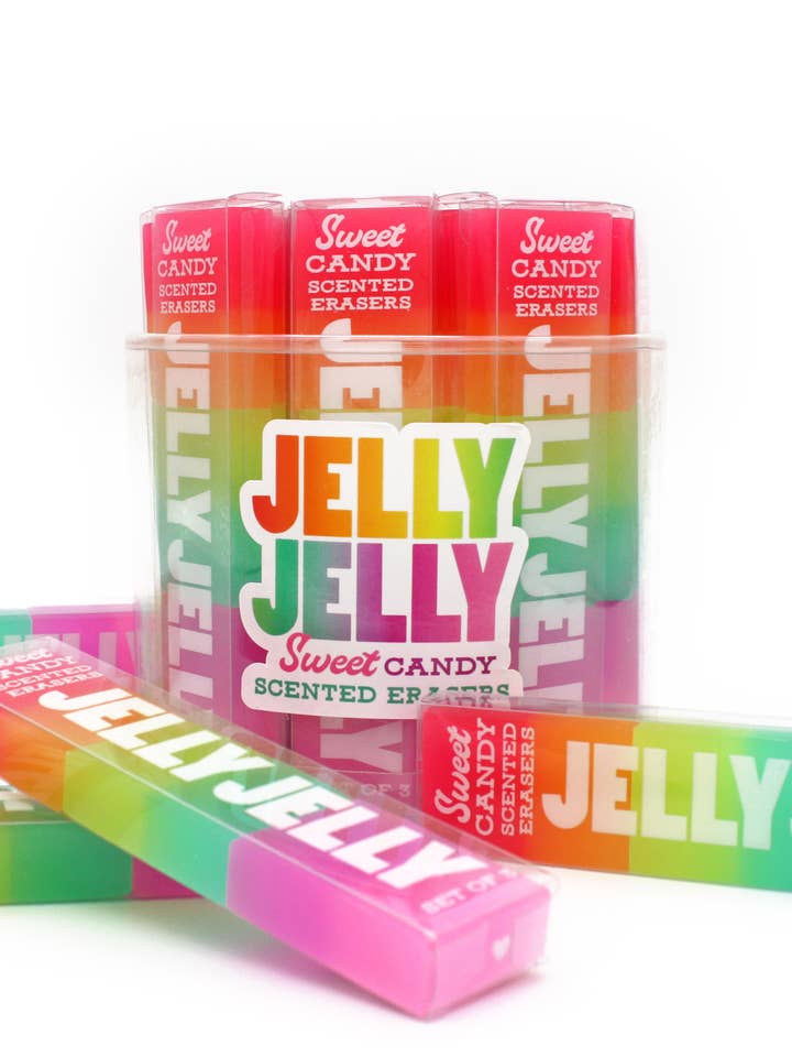 Borracha perfumada Jelly Jelly - pote com 18 unidades por atacado de SNIFTY