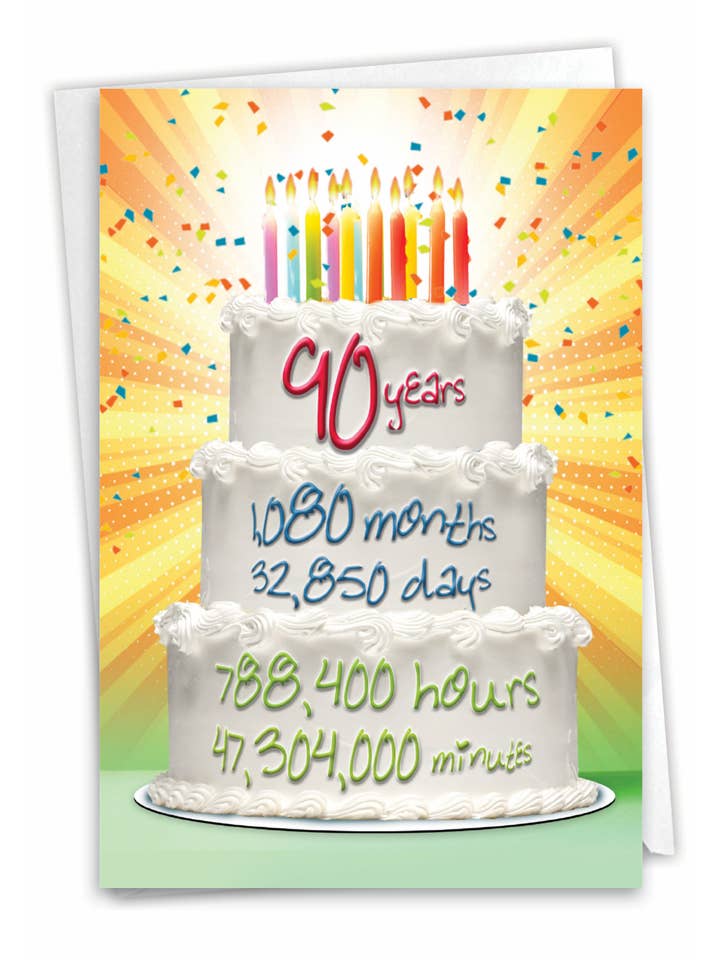 Geburtstagskarte - 90 Jahre Zeitzählung für den Großhandel von NobleWorks