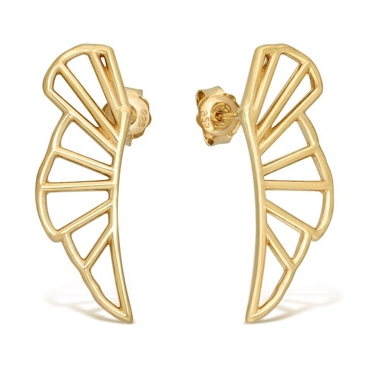 Wedge Drop Earrings - Gold for wholesale by Little By Little Jewellery