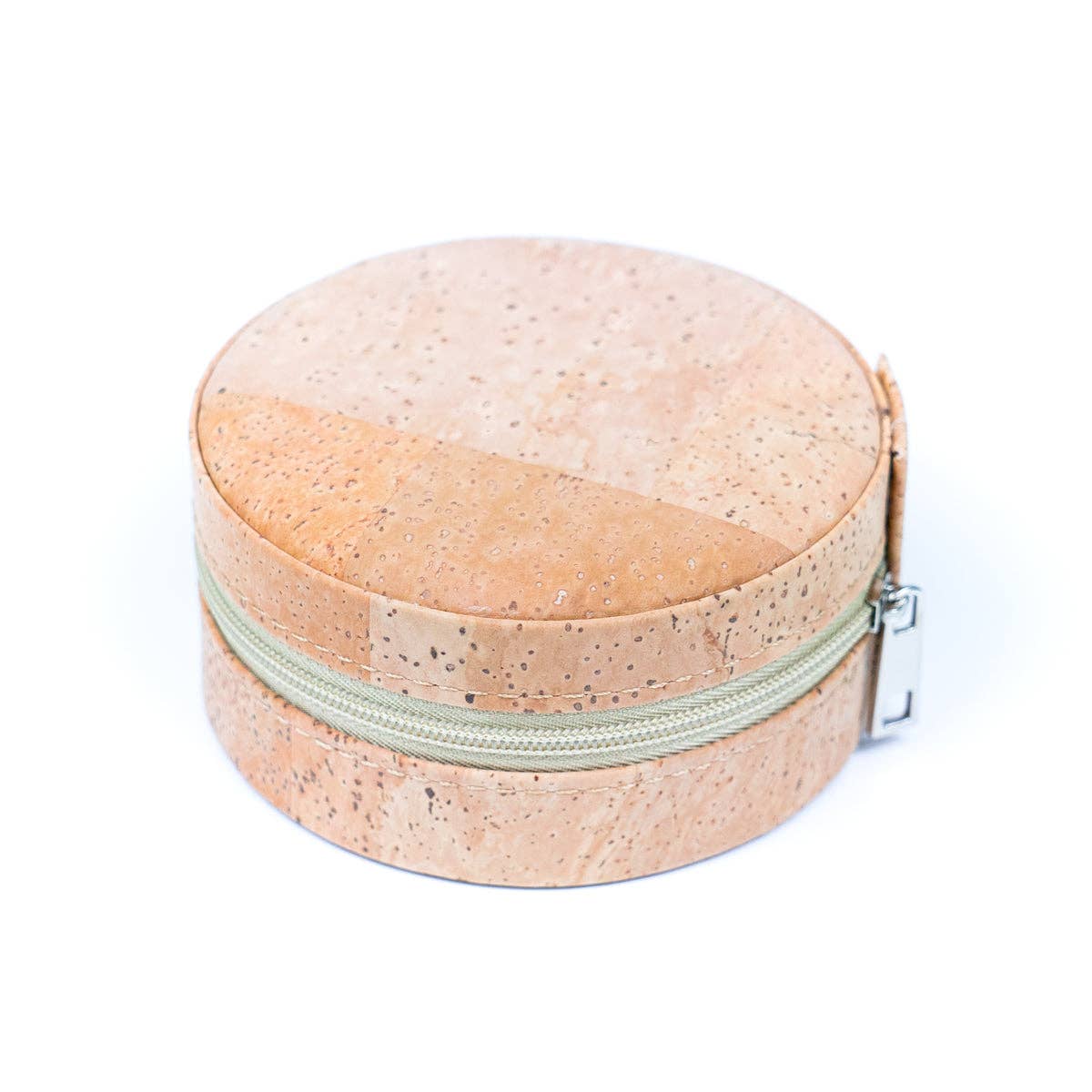 Meninas Bonitas Cork - Wholesale Jewelry Box/Organizer - Natural Cork Jewelry Storage Round Box L-10133
