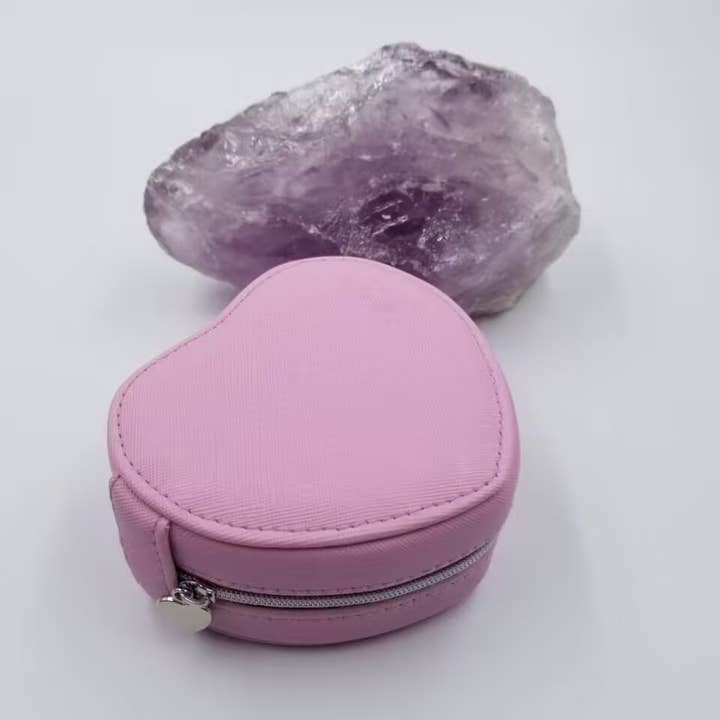magnolia jewelry - Vente Boîte/rangement à bijoux - Boîte à bijoux en cuir en forme de cœur, étui de voyage