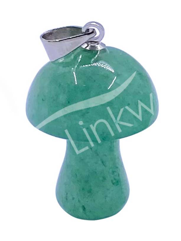 (PK 6)PENDANT - MUSHROOM AVENTURINE, GREEN (PK 6) 15 X 20 M for wholesale by Oceanic Linkways Inc