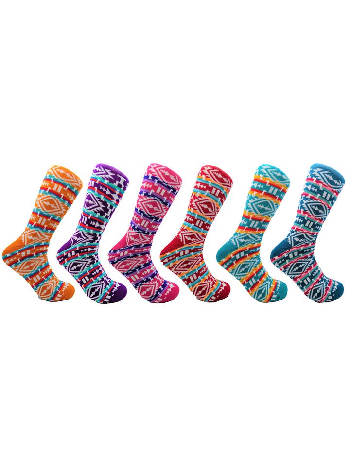Flag Matrix Inc - Wholesale Socks - Unisex - Native Socks 9 - Sunset Tribal Design