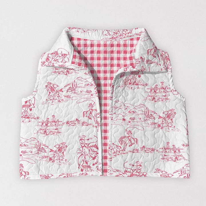 Koda Rider Fuchsia Quilted Cate Vest for wholesale by Ida Mae Home