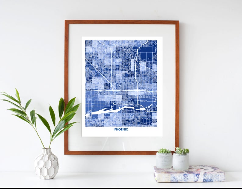 Juanita's Adventures - Wholesale Art Print - Juanitas Phoenix Map Print2