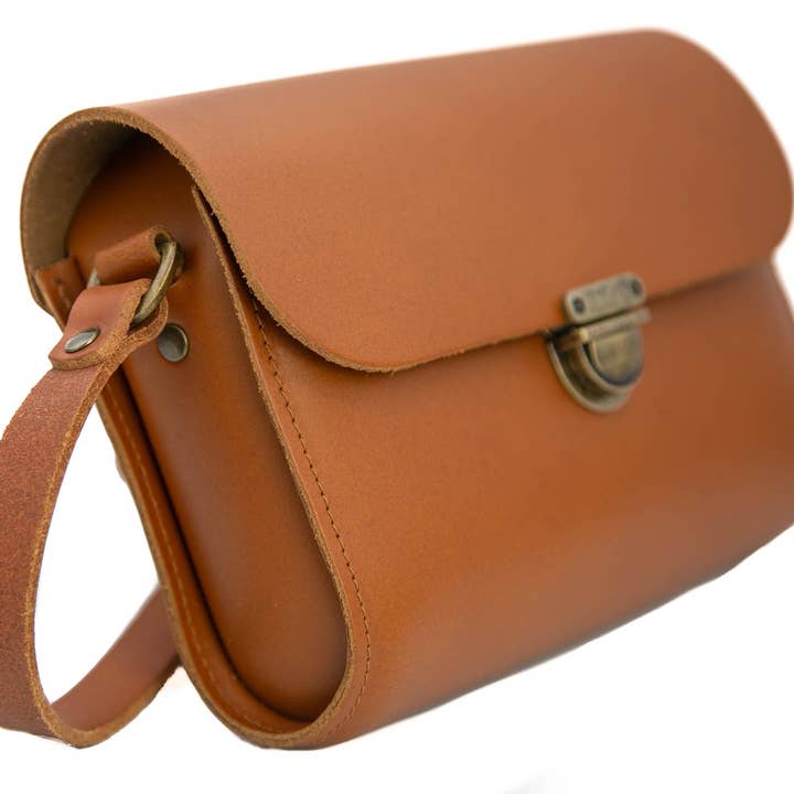 Tan Leather Satchel - Leilani for wholesale on Faire2