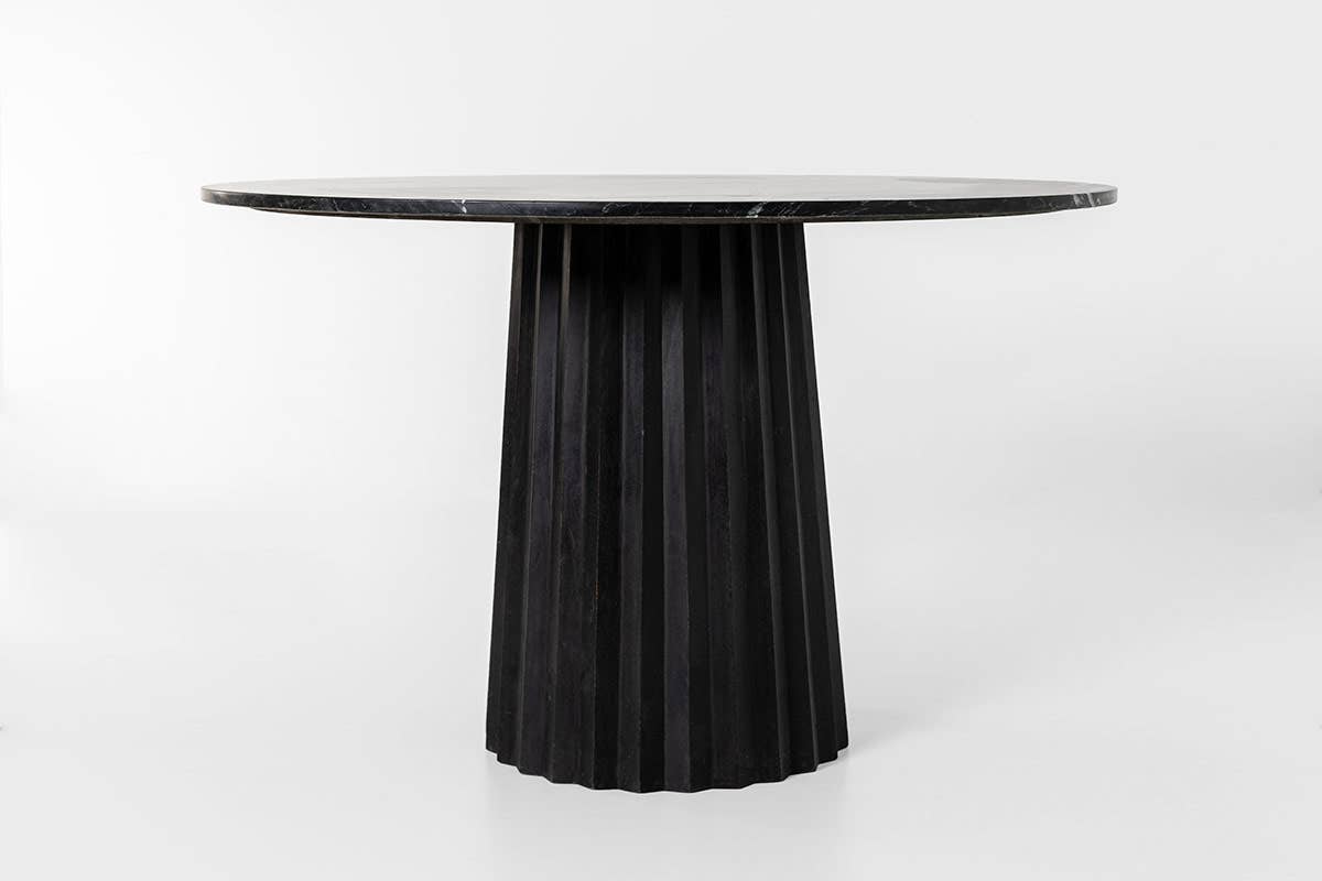 Gdeco – Mesa de café por atacado – Mesa de Jantar Redonda de Mármore 120 x 120 x 77 cm3