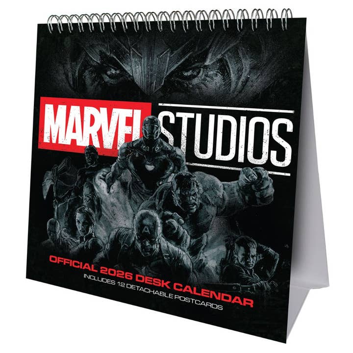 MARVEL 2026 DESK EASEL CALENDAR for wholesale by Danilo Promotions Ltd