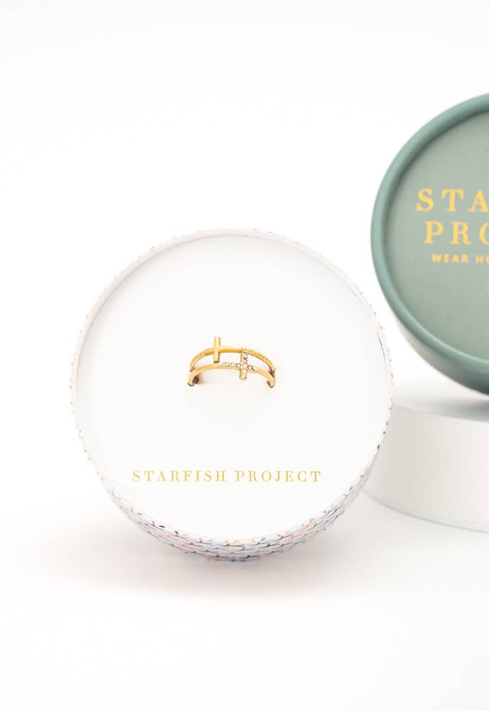 Starfish Project, Inc - Wholesale Multi-Stone Ring - Golden Cross Serenity Ring2