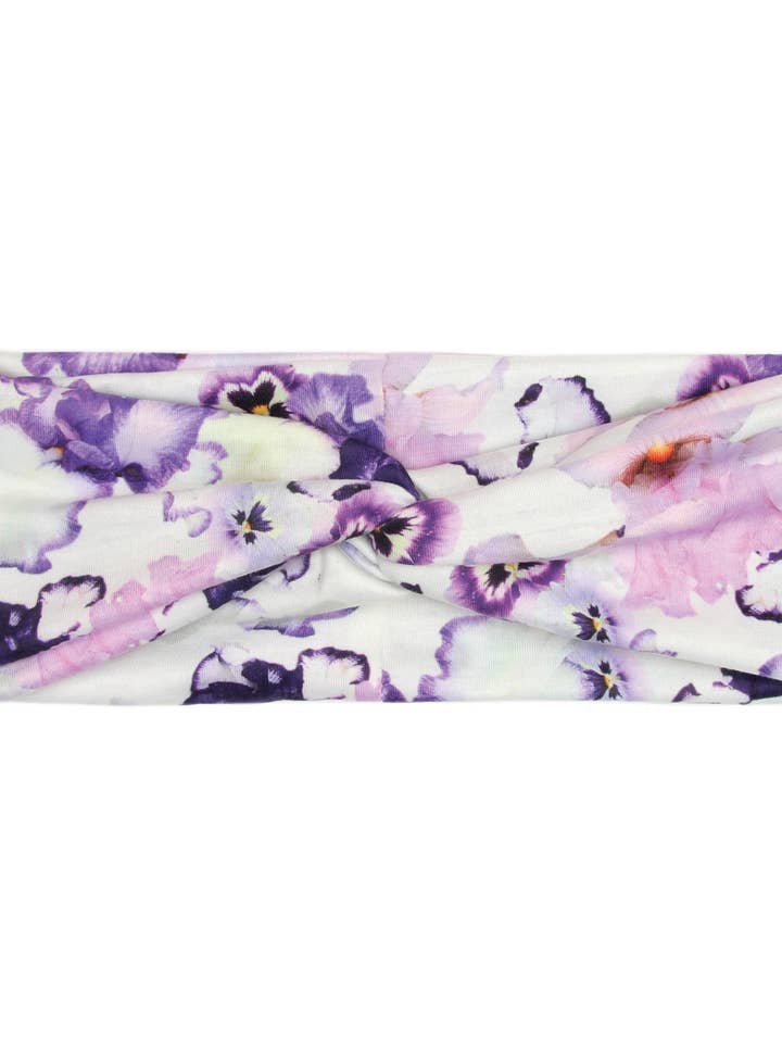 Giverny Pansy Twist Headwrap for wholesale by BANDED