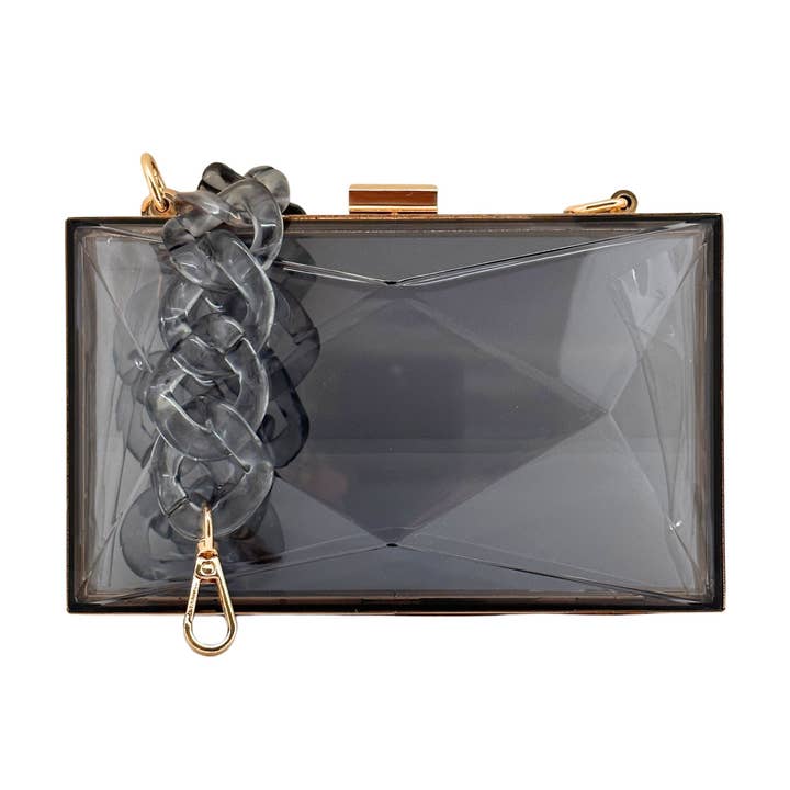 NEW The Marilyn Faceted Acrylic Box Purse for wholesale by Cthru Purses