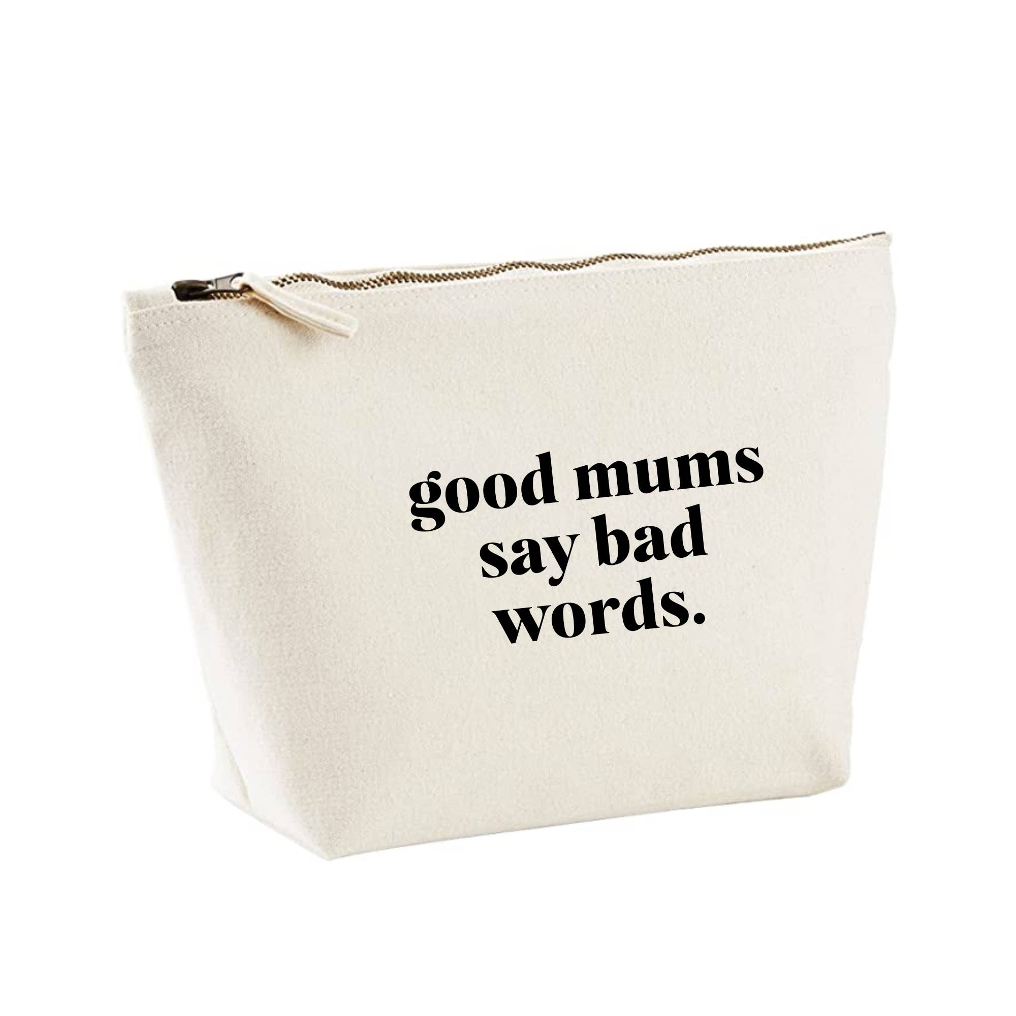 Word Up Creative – wholesale Pouch – Women’s – Good Mums or Moms say bad words Zipped Pouch Bag3