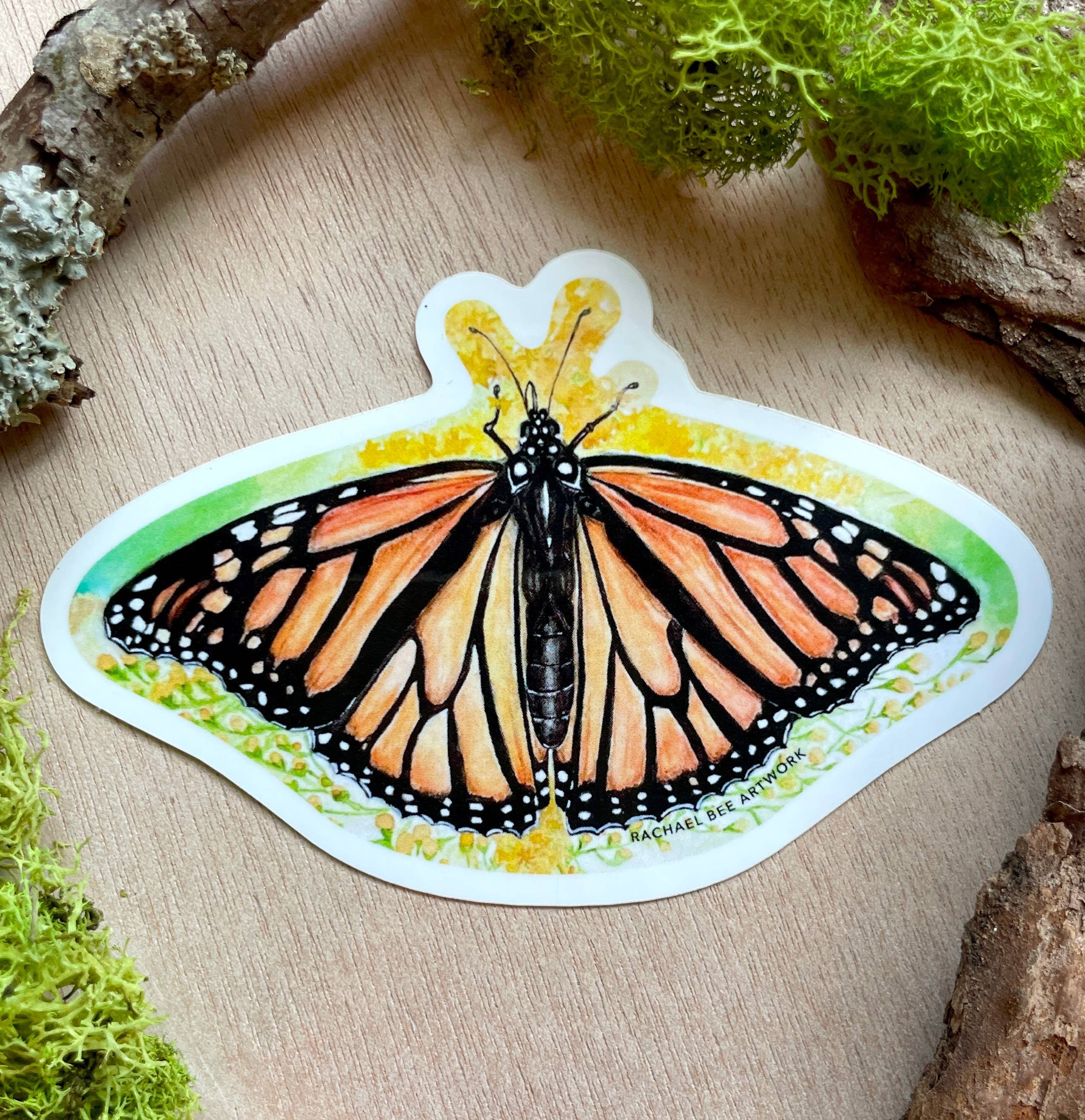 Rachael Bee Artwork - Vendita all'ingrosso Adesivo - Adesivo Monarch1