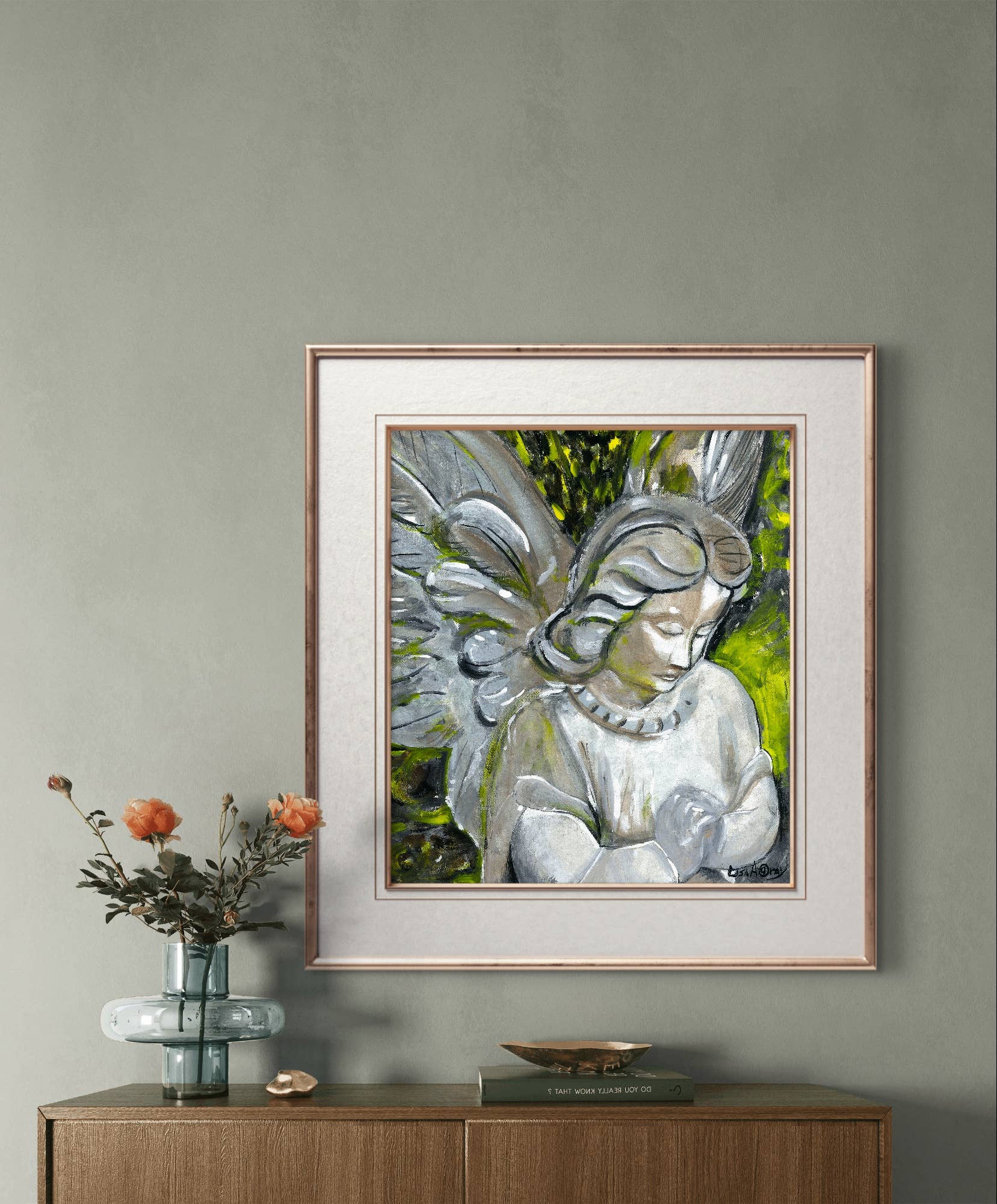 House Candy Wall Art | Lisa Alex Gray – wholesale Art print – Angel in Prayer – Tranquil Spiritual Wall Art Print 7