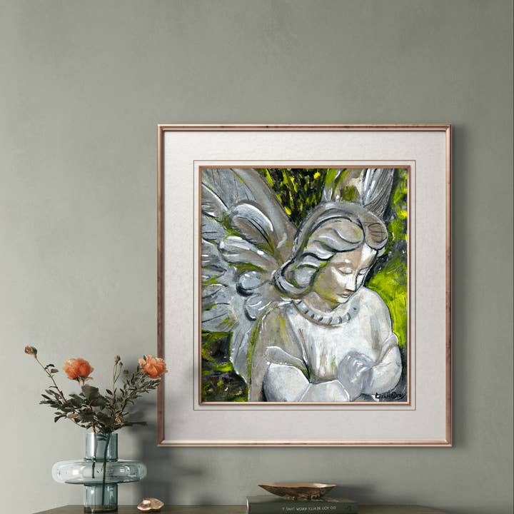 House Candy Wall Art | Lisa Alex Gray – wholesale Art print – Angel in Prayer – Tranquil Spiritual Wall Art Print 7