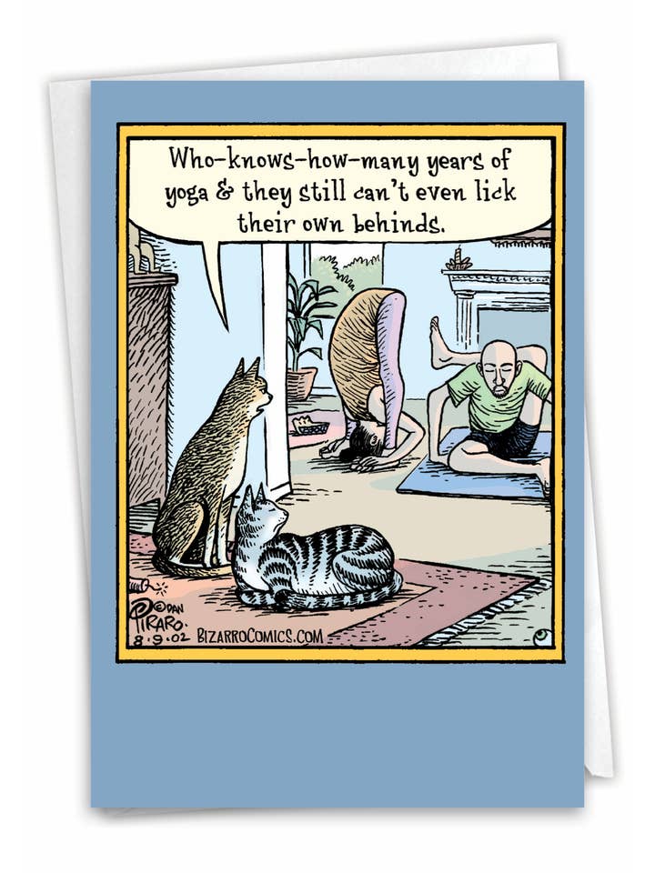 NobleWorks - Yoga Lick Behinds - All Occasions Card for wholesale by NobleWorks