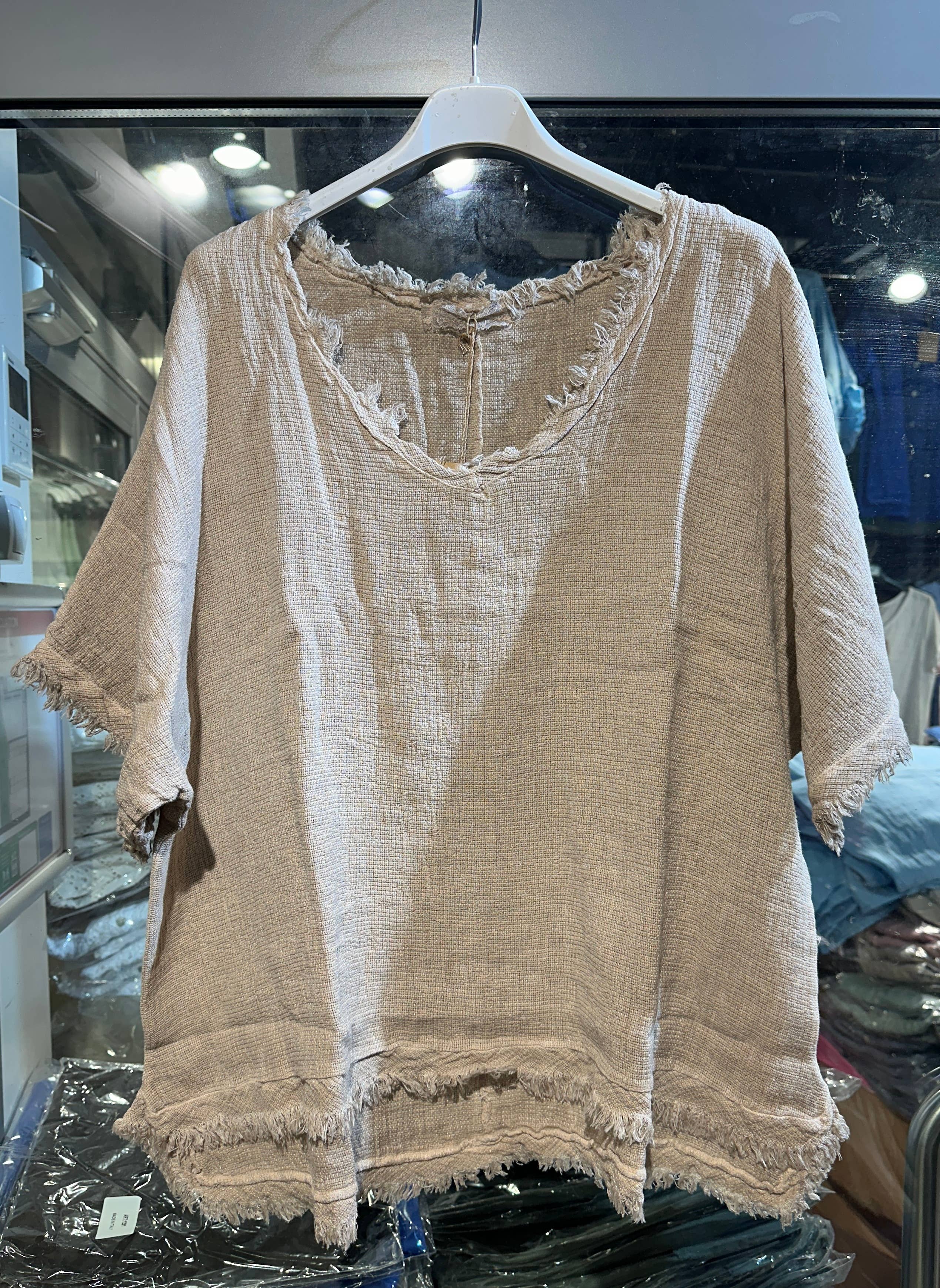 LÉA & LUC - Wholesale Blouse – Women’s - Plain blouse in 50% Linen and 50% Cotton REF. 982828