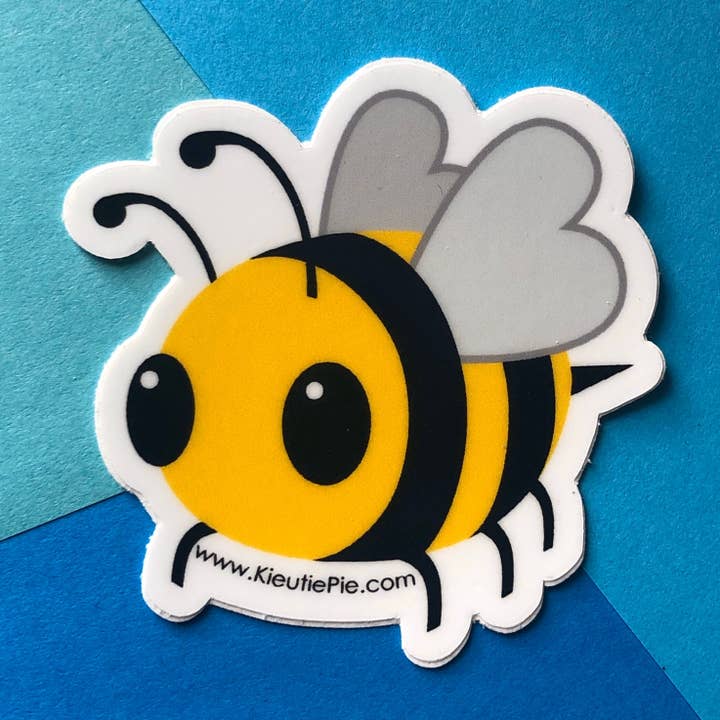 BEE! Durable Weatherproof Die Cut Matte Vinyl Sticker - car decal, water bottle sticker, laptop sticker for wholesale by Kieutie Pie