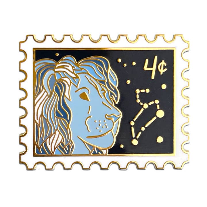 Leo Zodiac Enamel Pin (Gift) for wholesale by Sablewood Paper Company