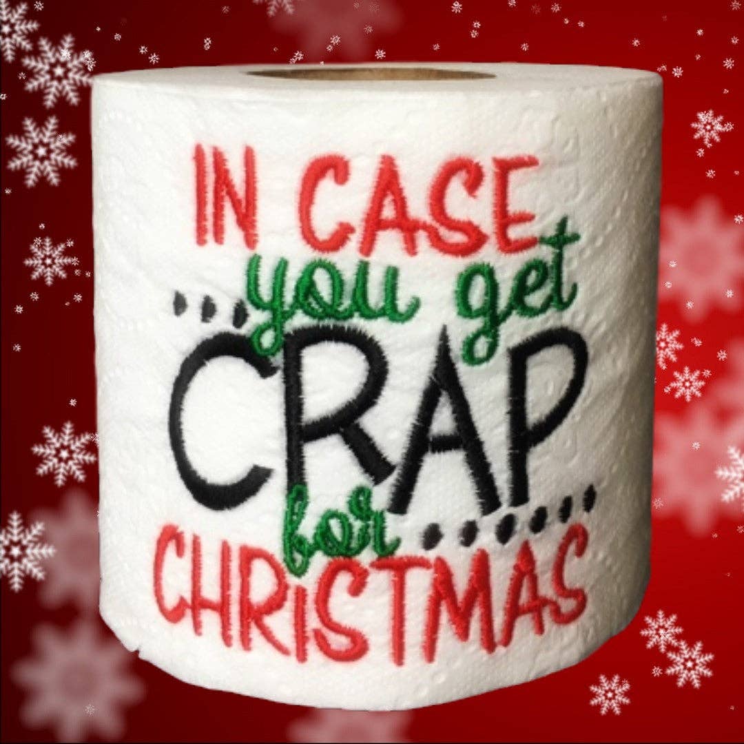 Designs by Robyn - Wholesale Gag Gift/Novelty Gift - Crap for Christmas  | Embroidered Toilet Paper | Gag Gift1