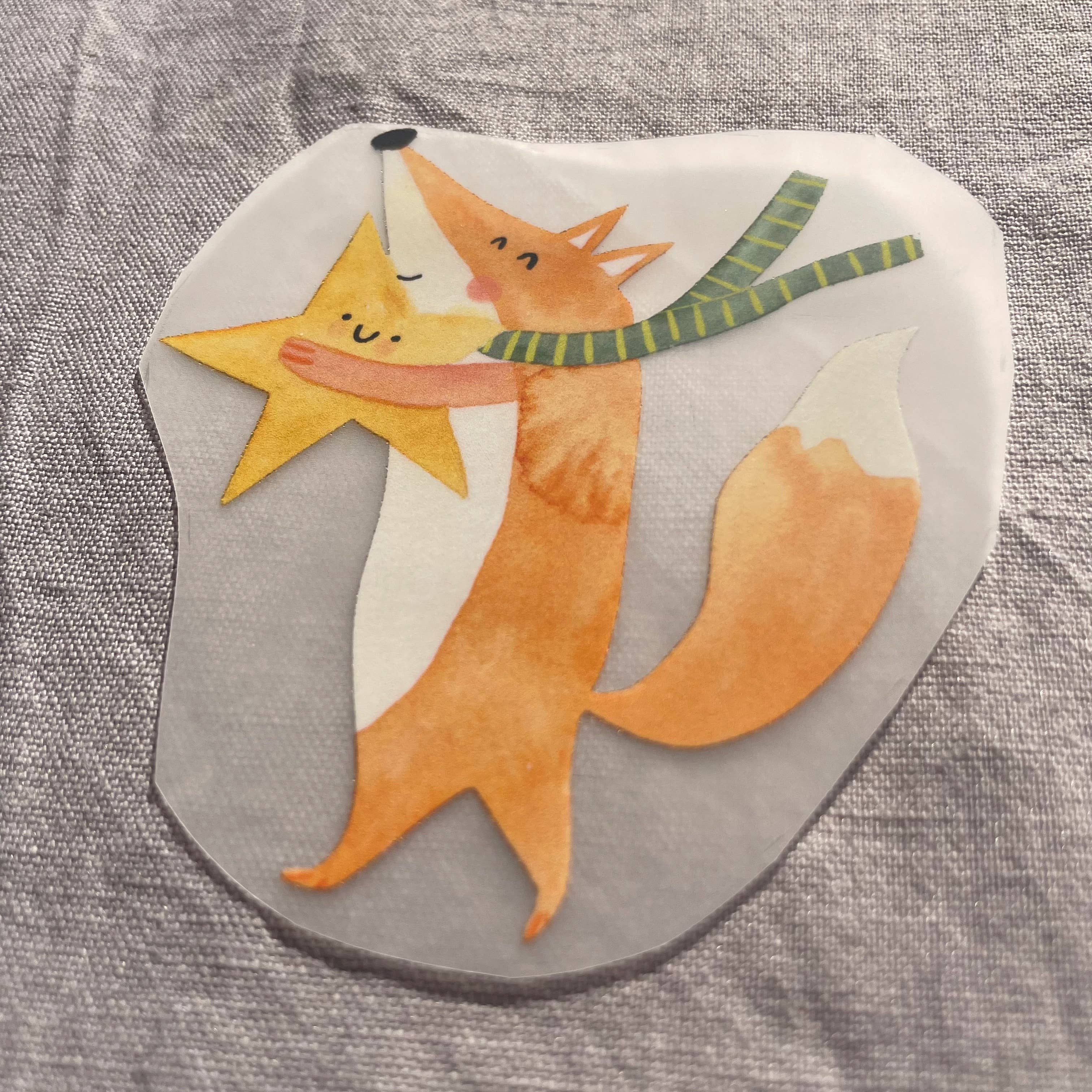 Hannahs Firlefanz - Vendita all'ingrosso Toppe - Toppa termoadesiva volpe con stella – Applicazione per abbigliamento per bambini1