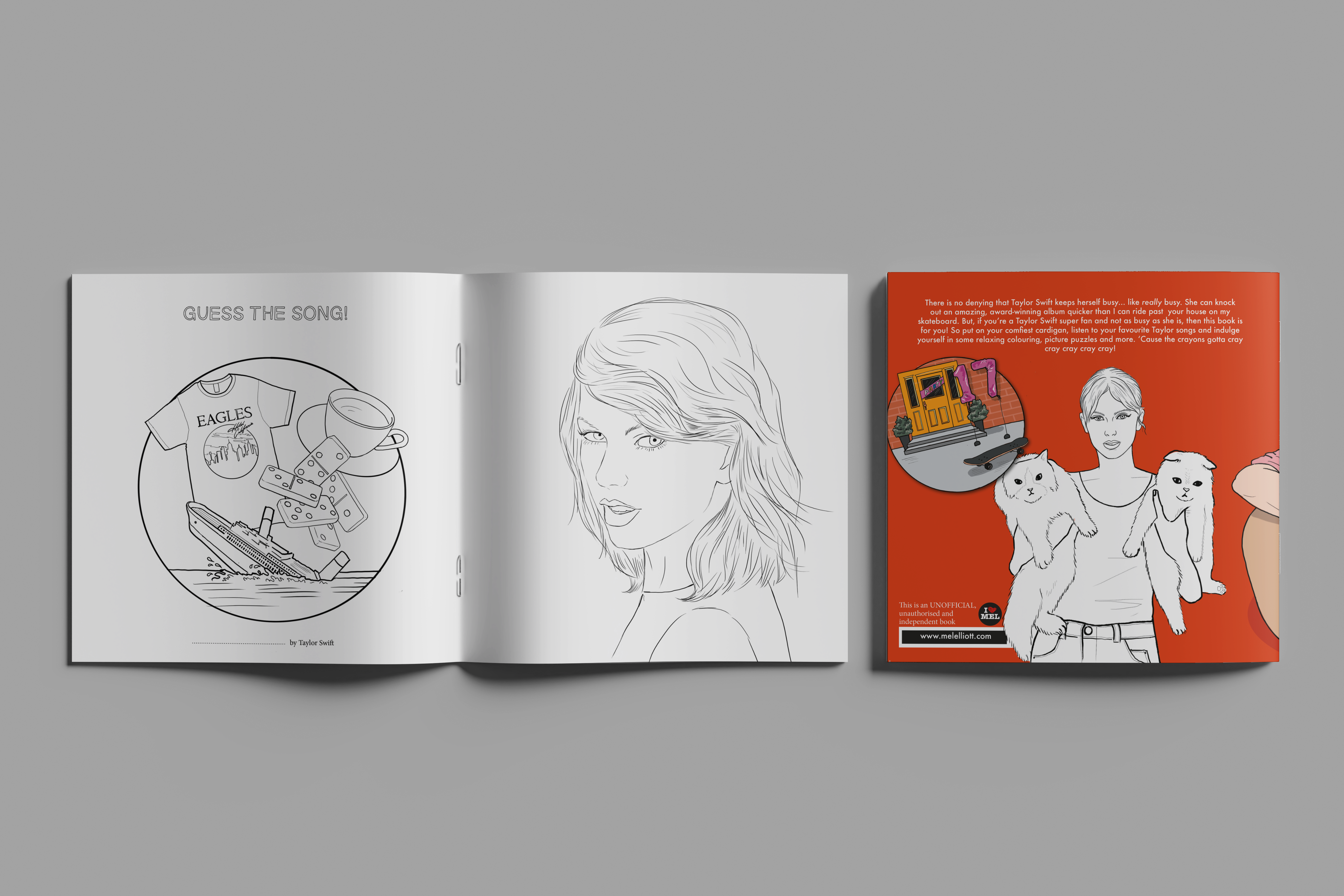 I Love Mel – wholesale Målarbok - Vuxen – Colour Me Swiftly - Inofficiell Taylor Swift Målarbok18