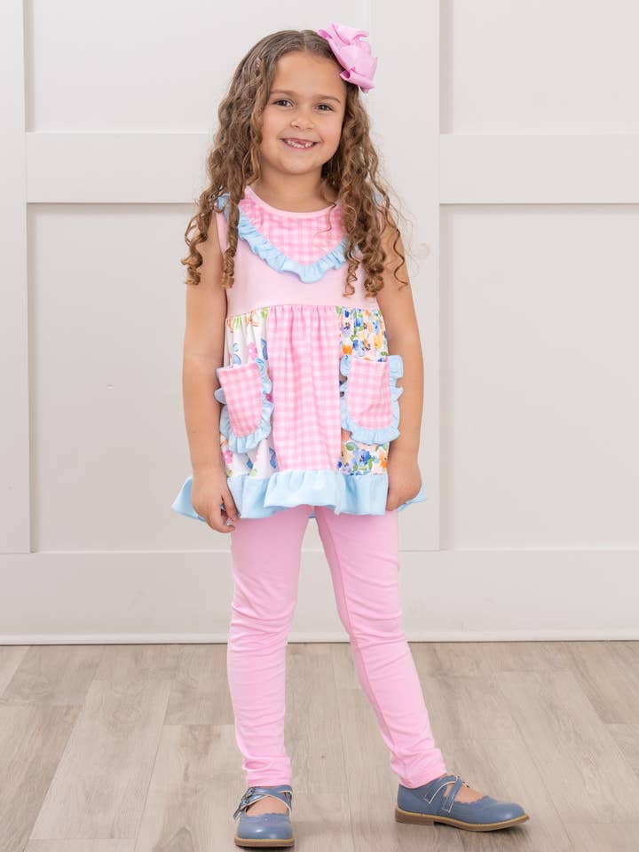Lentetuin Strikken Ruffle Outfit voor wholesale door Marie Nicole Clothing